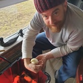 John with the chicks